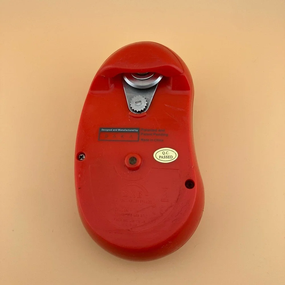 Zyliss EasiCan Electronic Can Opener Battery Operated Hands Free Red, EUC! WORKS